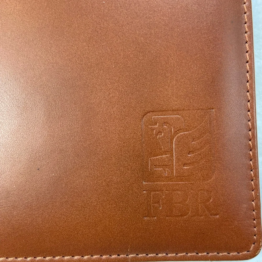 Brown Leather Executive Portfolio Note‎ Pad Holder Barrington NEW 12” x 9.5”